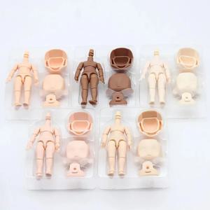 OB11 바디 또는 GSC 헤드 핑크/노멀/화이트/커피 스킨 바디 1/12 Bjd 인형 액세서리 드레스 장난감 선물