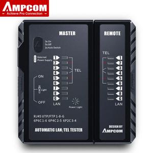 AMPCOM 네트워크 케이블 테스터, CAT5E CAT6 CAT6A CAT7 RJ45 네트워킹 Lan 케이블 8P8C POE RJ11 전화선 연속성 테스터