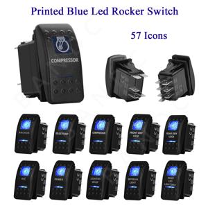 파란색 Led 12V Led 라이트 바 안개 조명 로커 스위치 5 핀 ON-OFF 3 위치 토글 스위치 자동차 보트 해양 요트 12V/20Amp
