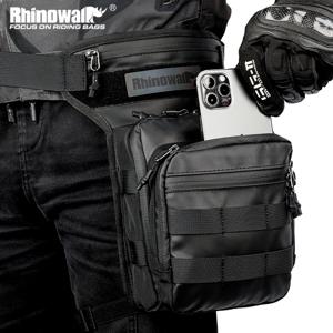 Rhinowalk 모터 허리 가방, 3L 오토바이 허리 팩, 다리 가방, 허벅지 벨트, 엉덩이 엉덩이, 여행 휴대폰 지갑, 패니 팩 가방