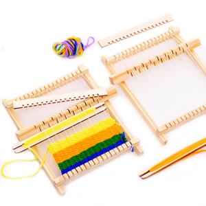 어린이용 목제 DIY 직조 직조 장난감 세트, 손 뜨개질 장난감, 여아용 가정용 뜨개질 기계, 미세 모터 훈련