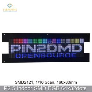 P2.5 Pin2dmd LED 모듈 64*32 도트 실내 RGB 풀 컬러 LED 패널 어셈블리 128*32 핀볼 VPin 디스플레이 화면 사용