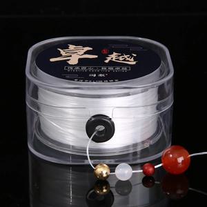 0.8mm 탄성 스레드 코드 플랫 크리스탈 라인 나일론 고무 스트레치 코드 로프 쥬얼리 만들기 구슬 팔찌 목걸이 문자열