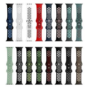 Apple IWatch 시리즈용 이중 교체 손목 스포츠 실리콘 시계 밴드 스트랩