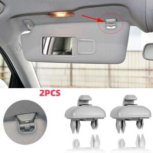 2Pcs 자동차 썬 바이저 클립 그레이 인테리어 행거 후크 클립 브래킷 아우디 A1 A3 S3 A4 S4 Allroad A5 S5 Q3 Q5 8U 0857562 회색