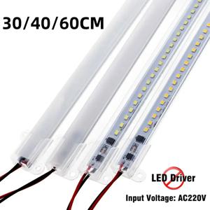 산업 쇼케이스 디스플레이 조명 AC220V 30/40/60cm에 대 한 높은 밝기 엄밀한 LED 스트립 6W 형광등 투광 조명 관형 스트립