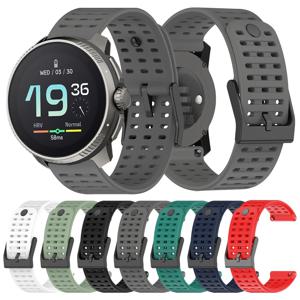 Suunto RACE 용 22mm 실리콘 스트랩/Suunto 5/9 Peak Pro 손목 밴드 팔찌 교체 액세서리 용 수직 시계 밴드