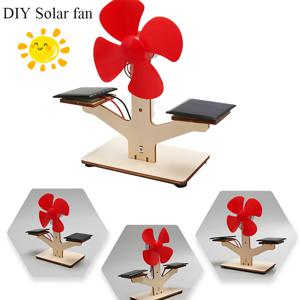 태양광 팬, 어린이 DIY 수제 조립 모델, 3D 나무 퍼즐, 교육 과학 실험 어린이 선물
