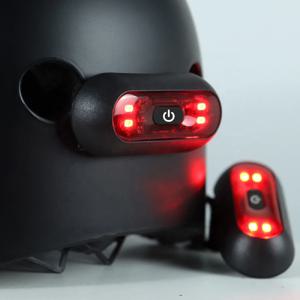 4 램프 구슬 자전거 헬멧 Led 라이트 충전식 안전 미등 자전거 오토바이 액세서리 헬멧 모토 USB 헬멧 라이트