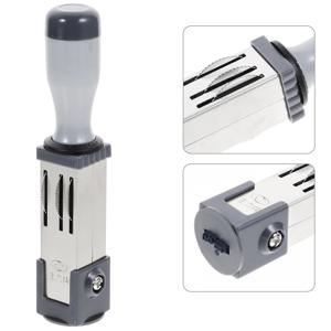 21Mm 휴대용 날짜 스탬프 소재 PP 철 휴대용 파일 액세서리 오피스 도구 다용도 시간 스탬퍼 소형 롤링 스탬프