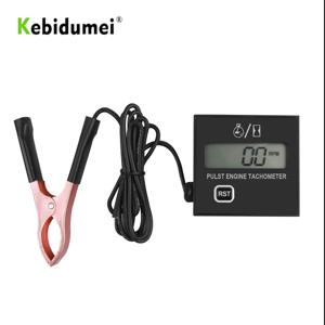 KEBEDUMEI 가솔린 엔진 모터 속도 테스터 유도 타코미터 시간 측정기 디지털 타코미터 클립 스타일 오토바이 방수