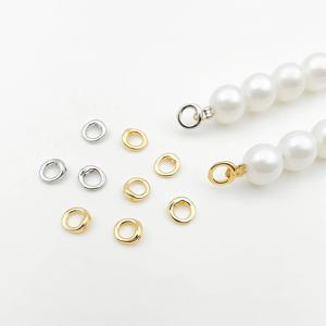 10pcs/20pcs 황동 엔드 비드 팁 더블 홀 커넥터 링 엔드 캡 목걸이 팔찌 쥬얼리 액세서리 만들기 5.5mm 직경.