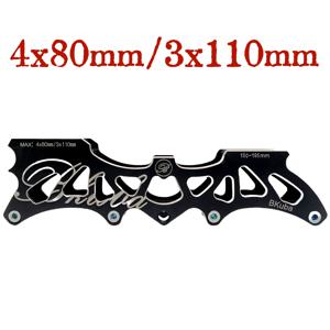 무료 배송 스케이트 프레임 243mm 4x80mm 및 3x110mm 1 검정색 한 쌍/로트