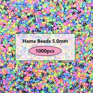 새로운 색상 1000 개/갑 5mm 하마 비즈 퍼즐 교육 완구 Juguetes 3D 퍼즐 지그 소 퍼즐 Perler 비즈 어린이를위한 퓨즈 비즈