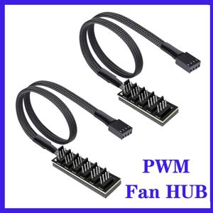 1 ~ 5/6 PWM 팬 허브 PC CPU 냉각 4PIN 팬 전원 케이블 허브 어댑터 컴퓨터 쿨러 케이스 팬용 슬리브 케이스 분배기