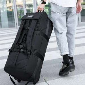 남성 바퀴 달린 배낭 체크 가방 수하물 가방에 운반 접이식 홈 Movin 롤링 여행 수하물 가방 더플 백 남성 경량