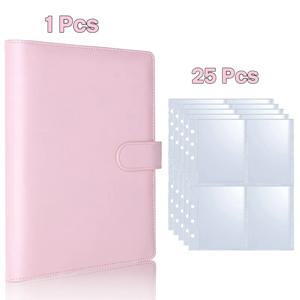 캔디 컬러 A5 PU PVC 바인더 포토카드 커버 귀여운 케이팝 루즈리프 수집북 포토카드 앨범 보관북 문구류