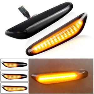 2pcs BMW X3 E83 2004-2010 E82 E81 E88 E90 E91 E92 E93 E60 E61 오류 무료 Led 사이드 마커 방향 지시등 깜박이 램프