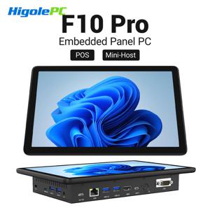 히골 F10 프로 10.1'' 팬리스 미니 PC 인텔 N5100 윈도우 11 WiFi5 8GB 128GB 5000mAh 4K RS-232 노트북 데스크탑 미니 컴퓨터