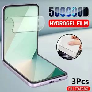 삼성 갤럭시 Z 플립 6 4 5 3 5G 화면 보호기용 풀 커버 하이드로겔 필름 3개
