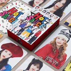 55개/세트 K팝 걸그룹 새 앨범 HOT SAUCE 로모 카드 헬로 몬스티즈 포토 카드 1주년 로모 카드 학생 선물용