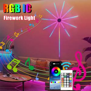 스마트 앱 제어 RGBIC 불꽃 조명 USB 5V LED 스트립 조명 블루투스 네온 스트립 크리스마스 파티 음악 침실 장식 조명