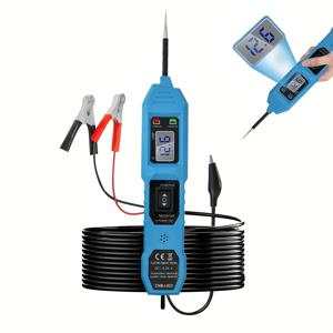 LED 전압 디스플레이가 있는 스마트 자동차 회로 테스터, USB 전원 공급, 3.5-36V DC 자동차 전기 시스템과 호환 가능, 악어 클립이 있는 디지털 멀티미터 프로브