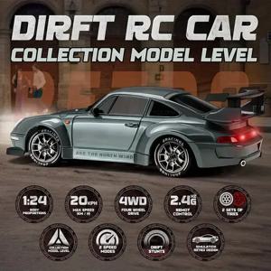 4WD RC 드리프트 카 1:24 2.4GHz 한정판 - LED 라이트 스턴트 드리프트 고속 레이싱 카 소년 장난감 선물
