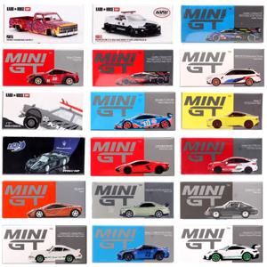 미니GT 1/64 스케일 닛산 스카이라인 GTR 레이싱 Z 혼다 시빅 캐딜락 V 911 GT3 맥라렌 닷선 510 픽업 트럭 자동차 모델 장난감