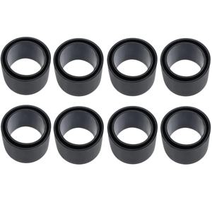 8개 블랙 고무 낚싯대 홀더 튜브 인서트 프로텍터, 2인치 튜브(50mm~51mm)에 적합