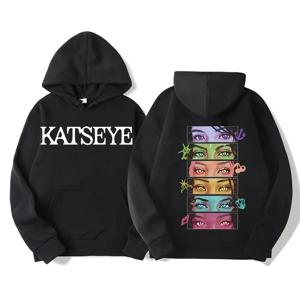 한국 걸그룹 KATSEYE 그래픽 후디 남녀공용 2025 만화 스타일 빈티지 패션 스트리트웨어 긴팔 스웨트셔츠