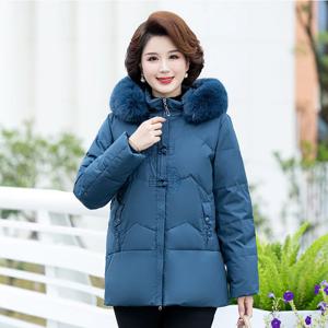 브랜드 럭셔리 여성 겨울 다운 재킷 코트 파카 여성 의류 모피 후드 코튼 패딩 퍼퍼 재킷 패딩 아우터웨어 H301