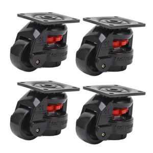 4pcs 레벨 조정 캐스터 GD-60F 헤비 듀티 산업용 롤러 휠 레벨링 캐스터 휠 산업용 롤러 휠