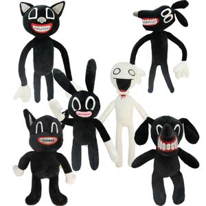 새로운 애니메이션 scp 사이렌 머리 봉제 인형 장난감 재단 무서운 사이렌 헤드 고양이 부드러운 만화 인형 그림 어린이 공포 선물