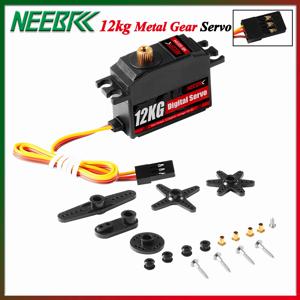 NEEBRC 12KG 메탈 기어 방수 서보 1/10 1/12 RC 자동차 로봇 보트 헬리콥터 Quadcopter TRX4 Wltoys MN128 MN86 WPL Traxxas