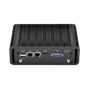 팬리스 산업용 미니 PC 인텔 N100 J6412 2개 이더넷 포트 2개 COM 포트 RS232/485 6개 USB 포트 4G LTE SIM 카드 WiFi 윈도우 리눅스