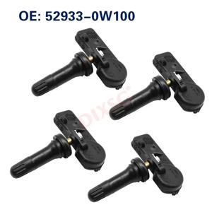 4PCS TPMS 센서 52933-0W100 현대 산타페 2009-2012 예비 부품 용 타이어 압력 센서 529330W100 TPMS 315MHz