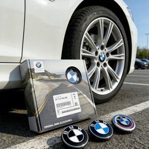 BMW 50주년 기념 E36 F20 E46 E39 E38 E90 E60 E87 E34 E53 X3 X5 X6 M2 플로팅 68mm 56MM 자동차 휠 허브 센터 캡 4개