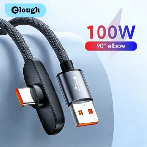 100W USB to Type C 고속 충전 90 °   엘보우 데이터 케이블 PD USB C 슈퍼 충전 게임 케이블 (삼성 S23 S22 화웨이 POCO 리얼미용)