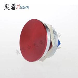 2PCS 30mm 금속 푸시 버튼 스위치 리셋 버튼 빨간색 대형 접촉면 전류 5A 경적