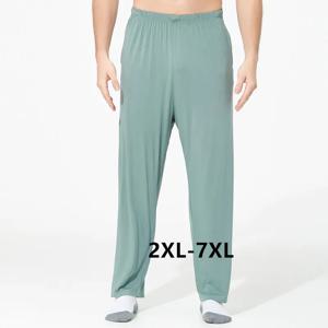 남성용 신상 가을 겨울 모달 코튼 잠옷 바지 루즈핏 플러스 사이즈 바지 남성용 수면복 바지 2XL-7XL