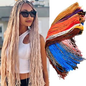 Zizi Braids 합성 크로 셰 뜨개질 헤어 컬러 박스 브레이드 딥 웨이브 헤어 롱 세네갈 트위스트 브레이드 헤어 익스텐션 러시아용