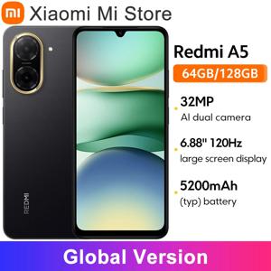 레드미 A5 글로벌 버전 UNISOC T7250 프로세서 6.88인치 대화면 디스플레이 15W 고속 충전 지원 32MP 메인 카메라