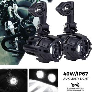 2 Pcs 40W LED 보조 램프 6000K 슈퍼 밝은 안개 운전 라이트 키트 오토바이 BMW K1600 R1200G에 대 한 Led 조명 전구 DRL