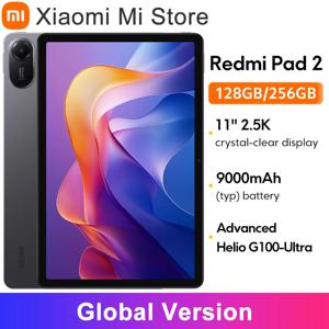 글로벌 버전 샤오미 레드미 패드 2 어드밴스드 Helio G100-울트라 11인치 18W 고속 충전 9000mAh 배터리 2.5K 크리스탈처럼 선명한 디스플레이
