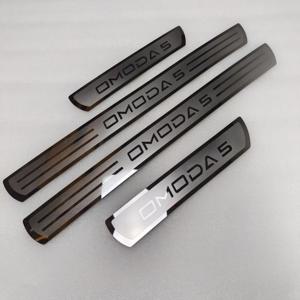 CHERY OMODA 5 2021-2024 용 자동차 액세서리 스타일링 도어 씰 프로텍터 스테인레스 스틸 도어 씰 페달 스커프 플레이트