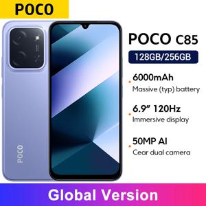 POCO C85 글로벌 버전 스마트폰 6.9인치 도트 드롭 디스플레이 6000mAh 배터리 50MP 카메라 33W Helio G81-Ultra NFC