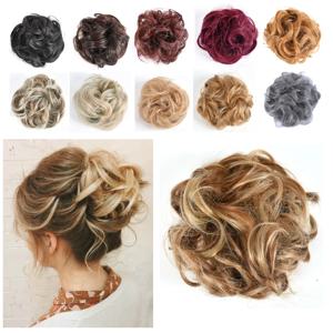 Zolin 합성 지저분한 곱슬 머리 롤빵 Scrunchie Chignon 도넛 탄성 로프 고무 밴드 헤어 롤빵 패드 Updos Hairpiece