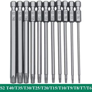 11PCS Torx 헤드 스크루 드라이버 비트 세트 자기 1/4 