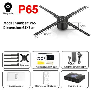 P65 3D 홀로그램 선풍기 프로젝터, 와이파이 LED 사인, 3D 광고 플레이어, 비즈니스 상점 바, 3D 홀로그램 광고 조명